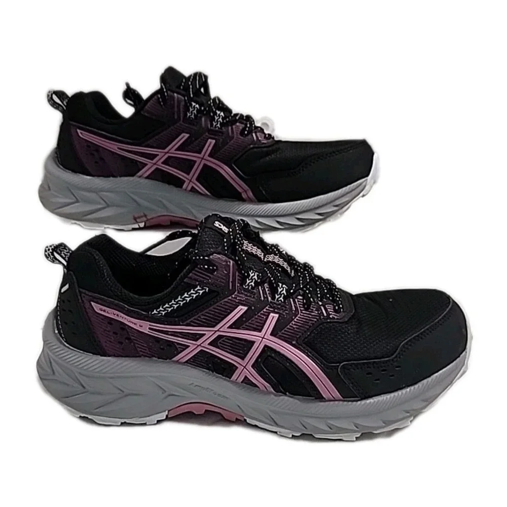 Asics Gel-Venture 9 Black/Soft Berry Athletic Running Shoes Ortholite Women's 8‎
